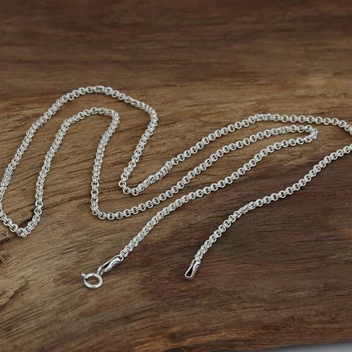 2 mm Sterling Silver Double-Ring Rolo Chain 18"-24"