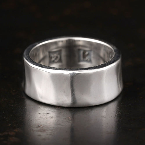 Sterling Silver Faceted Band Ring