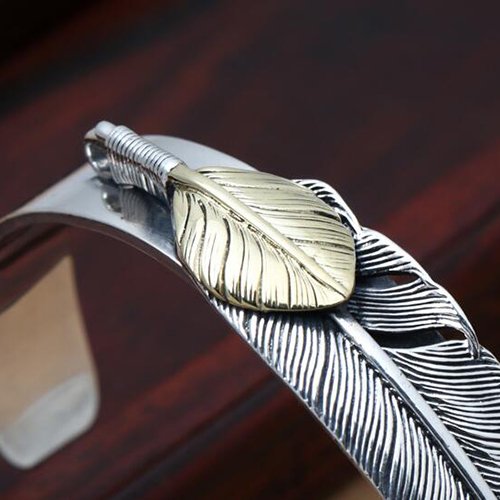 Sterling Silver Feather Cuff Bracelet