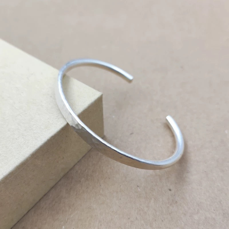 Sterling Silver Hammered Cuff Bracelet