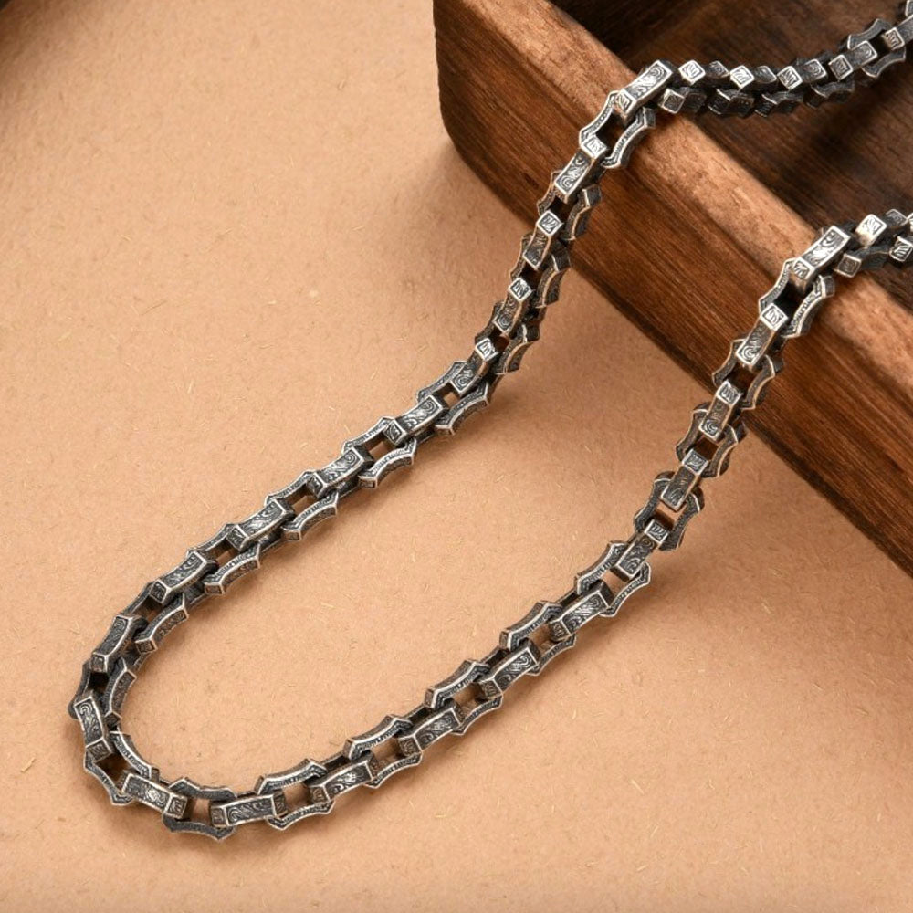 Sterling Silver Ivy Link Chain for Men