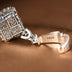 Sterling Silver Ivy Pattern Cube Pendant Necklace