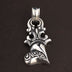 Sterling Silver Ivy Pattern Heart Pendant Necklace