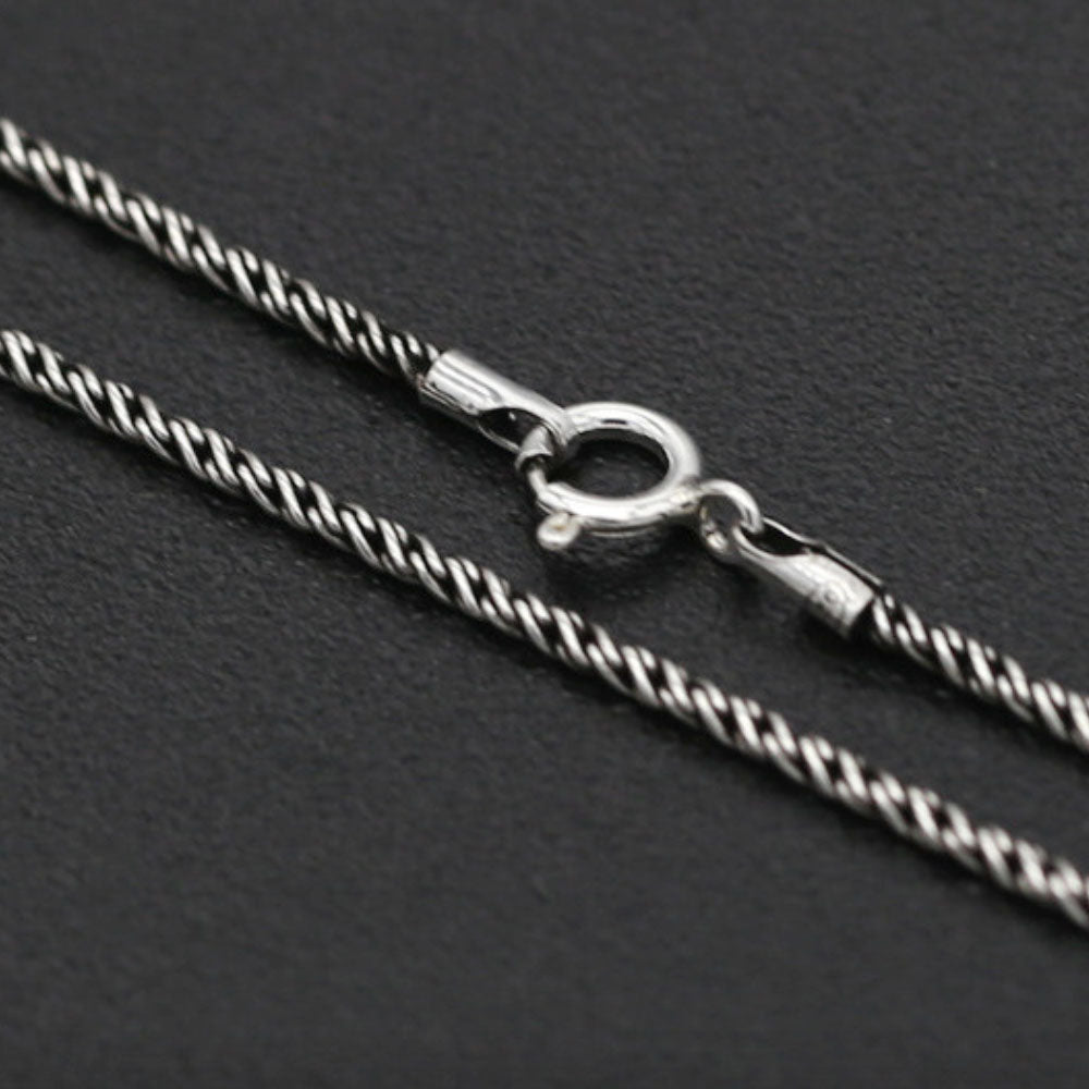 1-2 mm Sterling Silver Rope Chain 16"-24"