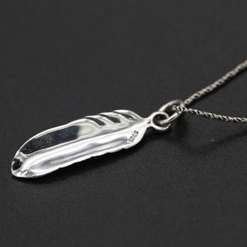 Sterling Silver Tiny Feather Pendant Necklace