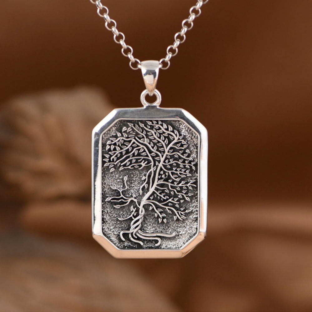 Sterling Silver Tree of Life Pendant Necklace