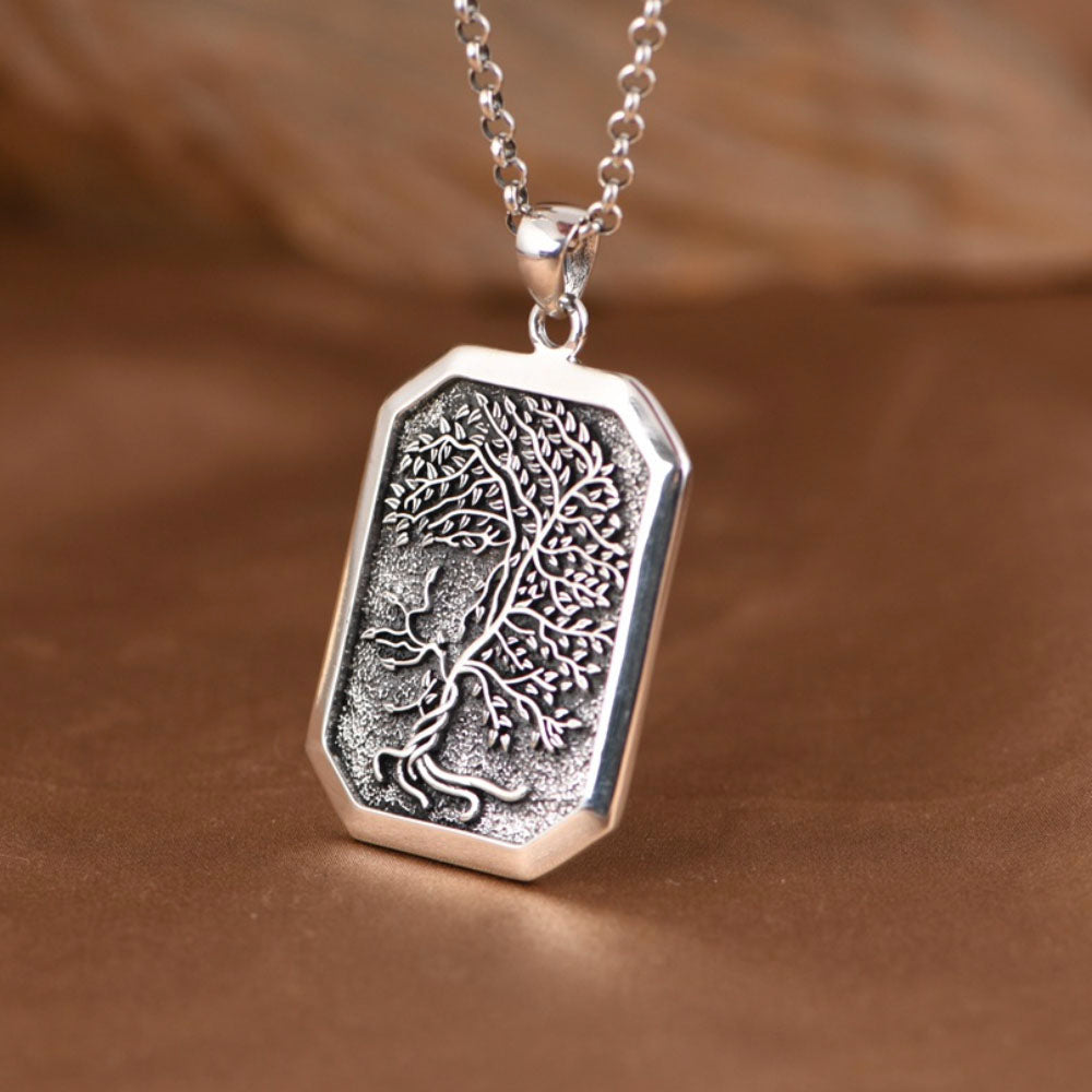 Sterling Silver Tree of Life Pendant Necklace