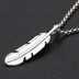 Sterling Silver Turquoise Feather Pendant Necklace