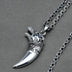Men's Sterling Silver Wolf Head Pendant Necklace