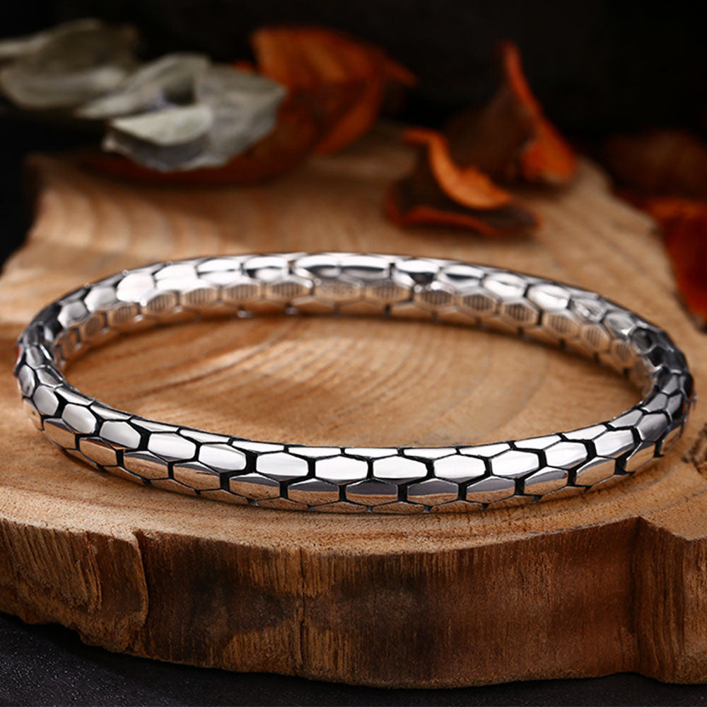 Sterling Silver Snake Chain Bracelet for Men - Jewelry1000.com
