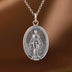 Sterling Silver Virgin Mary Tag Necklace