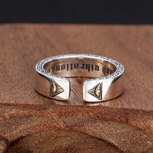 Sterling Silver All-Seeing Eyes Wrap Ring