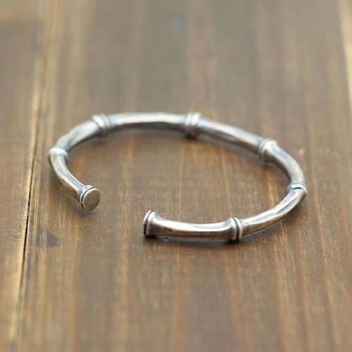 Sterling Silver Bamboo Cuff Bracelet