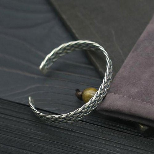 Sterling Silver Braided Cuff Bracelet