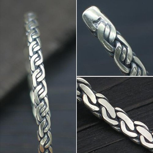 Sterling Silver Staggered Weave Cuff Bracelet