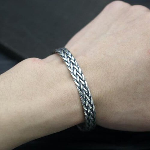 Sterling Silver Braided Cuff Bracelet