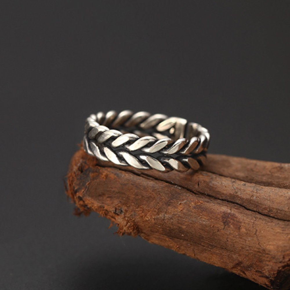 Sterling Silver Braided Pinky Ring