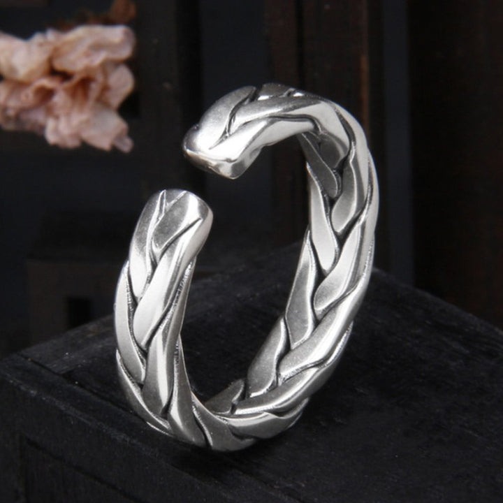 Sterling Silver Braided Pinky Ring