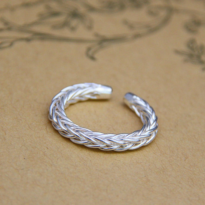 Sterling Silver Braided Pinky Ring