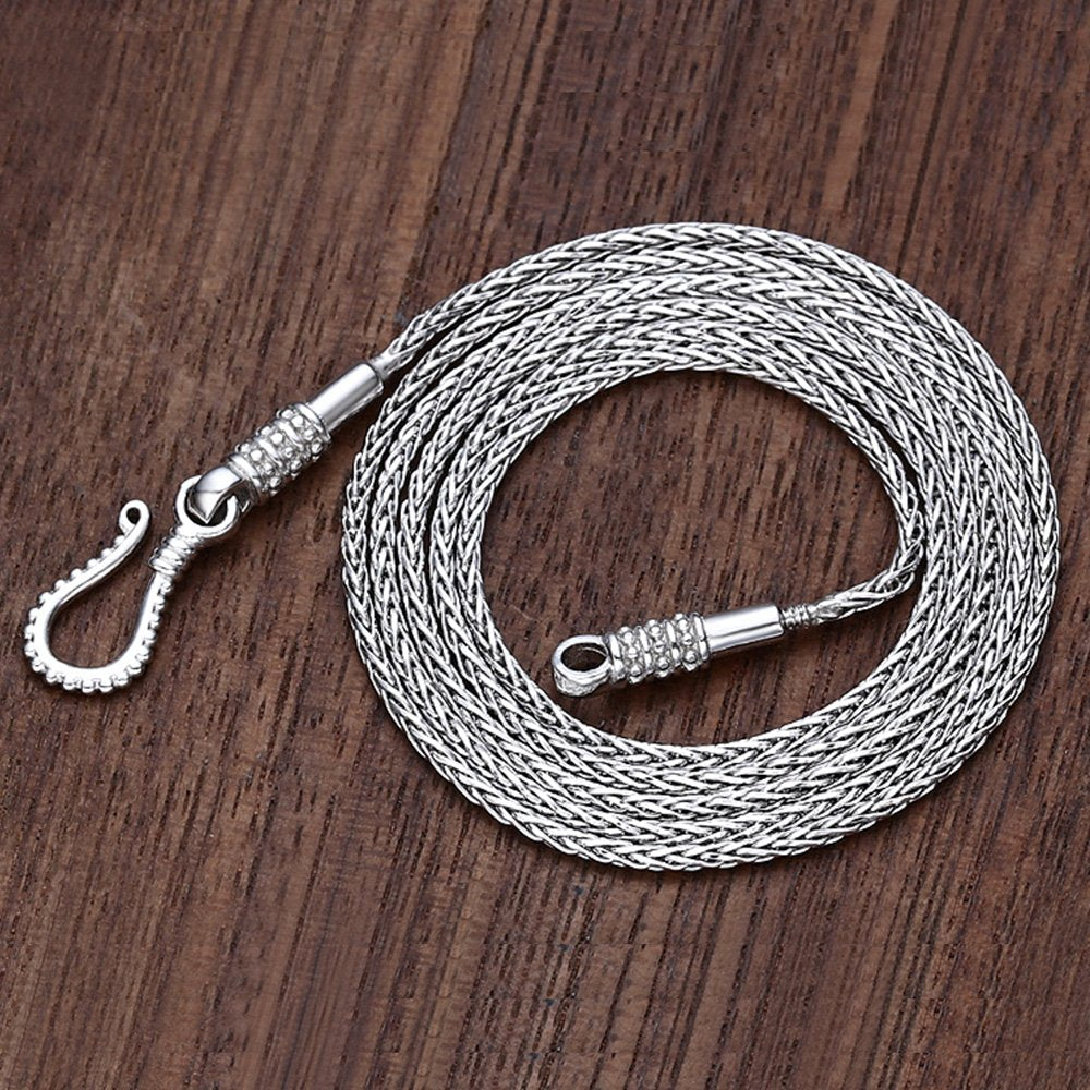 Sterling Silver Braided Slim Chain 18"-24"