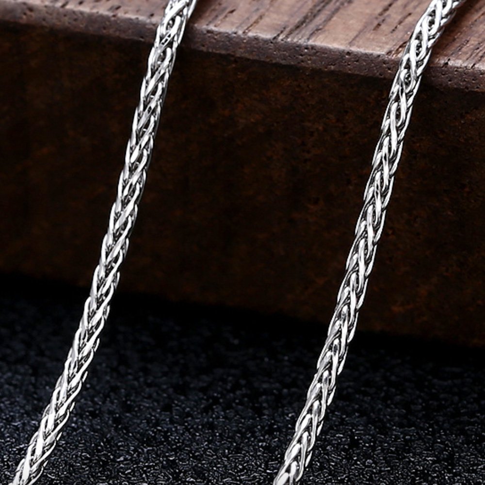 Sterling Silver Braided Slim Chain 18"-24"