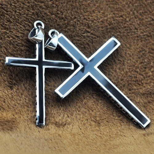 Men's Sterling Silver Cross Pendant Necklace