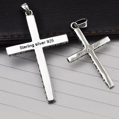 Men's Sterling Silver Cross Pendant Necklace