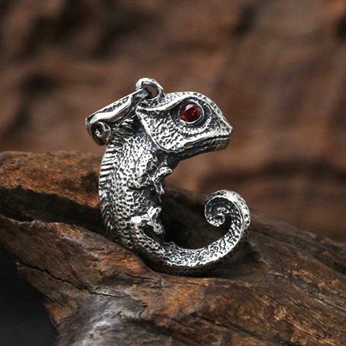 Sterling Silver Cute Lizard Necklace