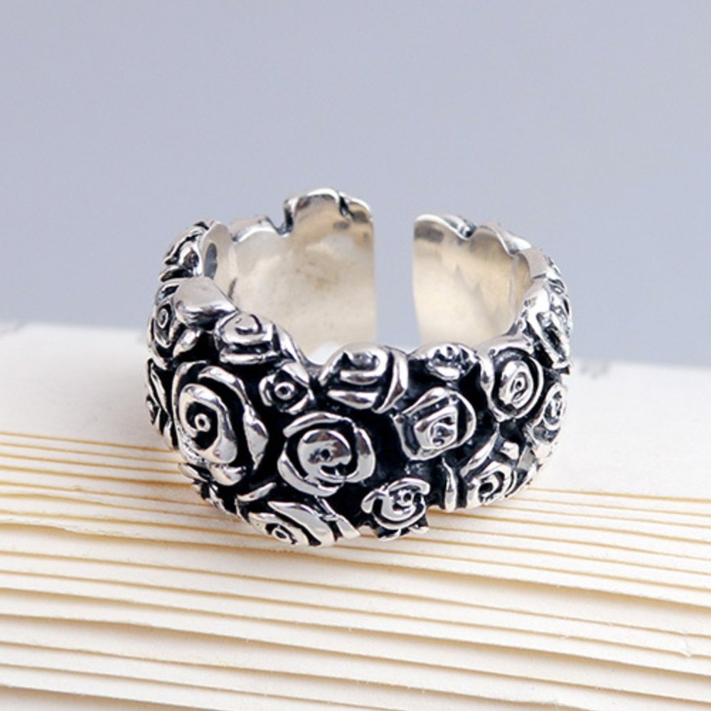 Sterling Silver Dark Roses Ring