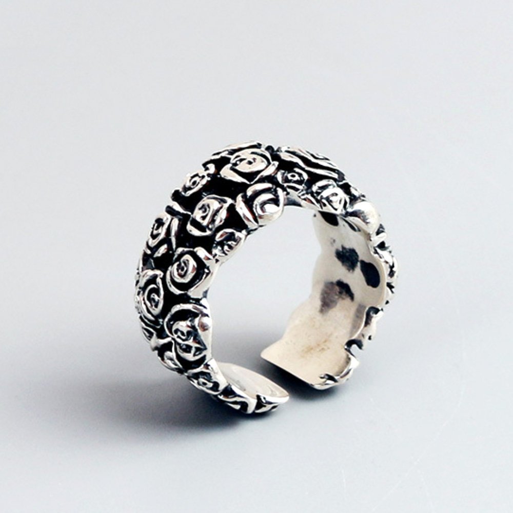 Sterling Silver Dark Roses Ring