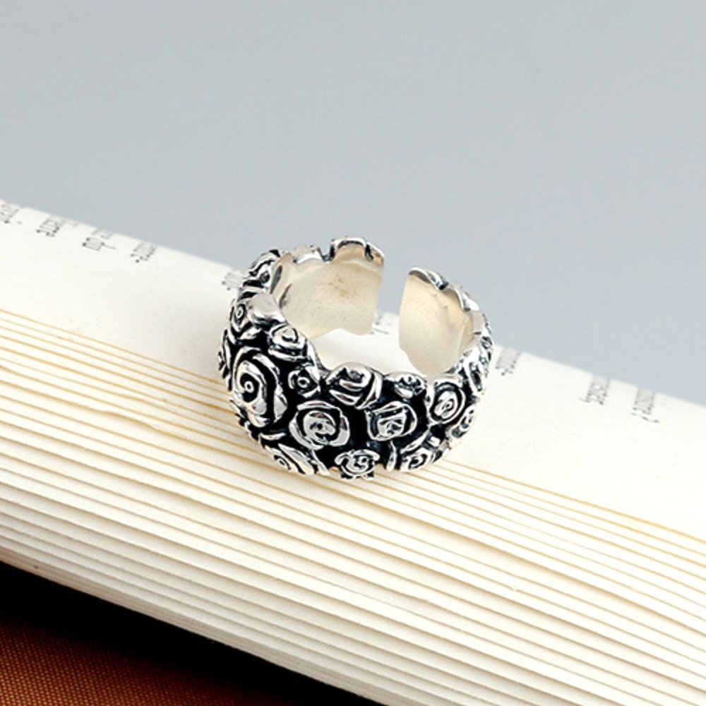 Sterling Silver Dark Roses Ring