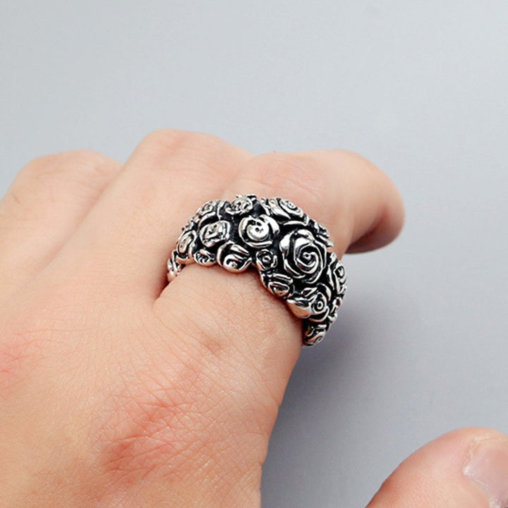 Sterling Silver Dark Roses Ring