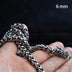 5-8 mm Sterling Silver Dragon Chain for Men 18"-24"