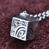 Sterling Silver Eye of Horus Dice Necklace