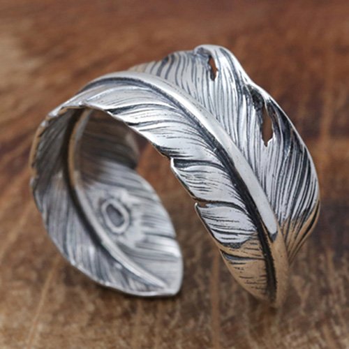 Sterling Silver Feather Wrap Ring