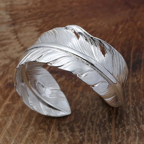 Sterling Silver Feather Wrap Ring