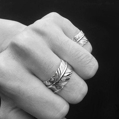 Sterling Silver Feather Wrap Ring