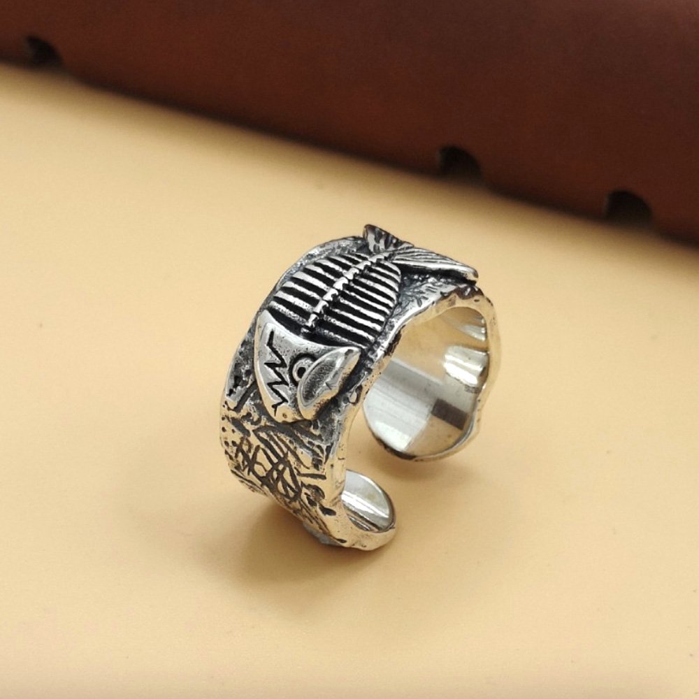 Sterling Silver Fish Bone Ring