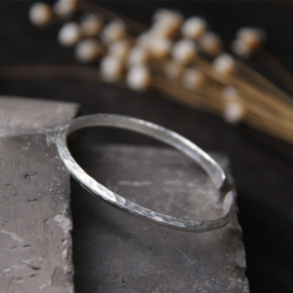 Sterling Silver Hammered Cuff Bracelet