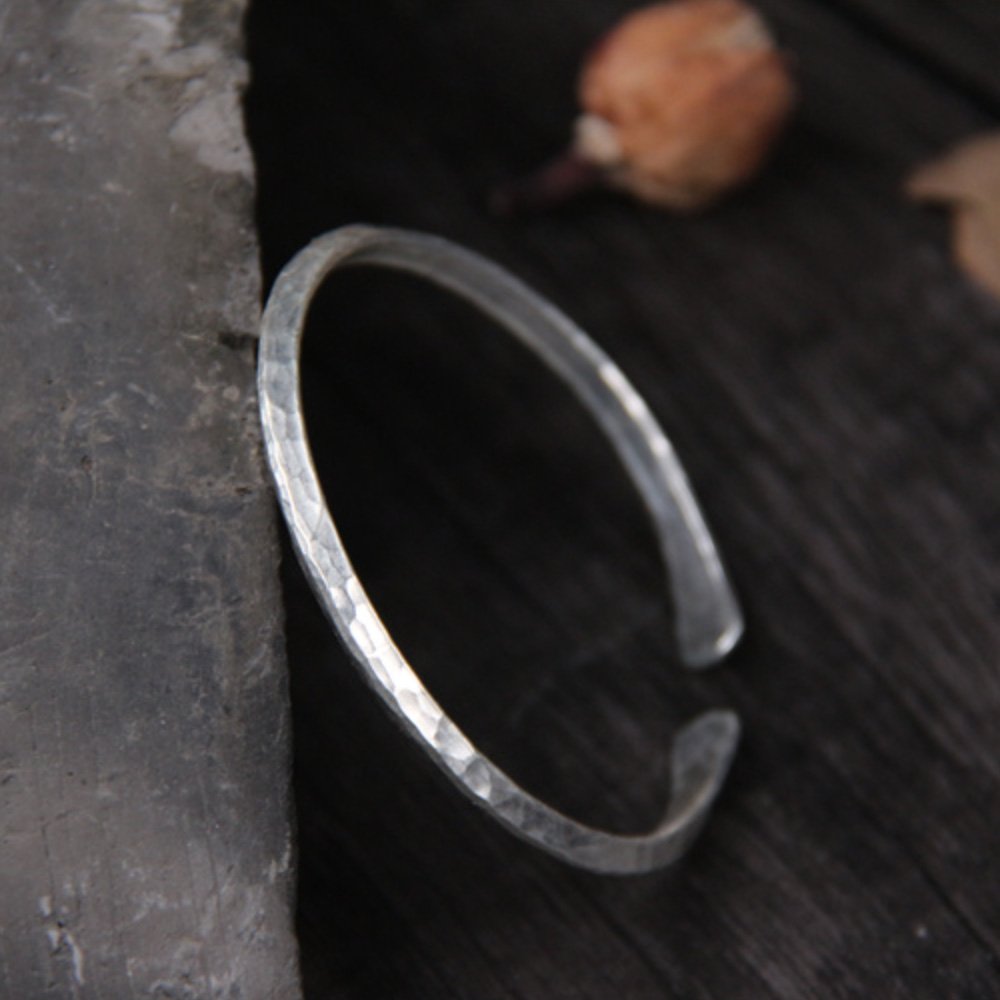 Sterling Silver Hammered Cuff Bracelet