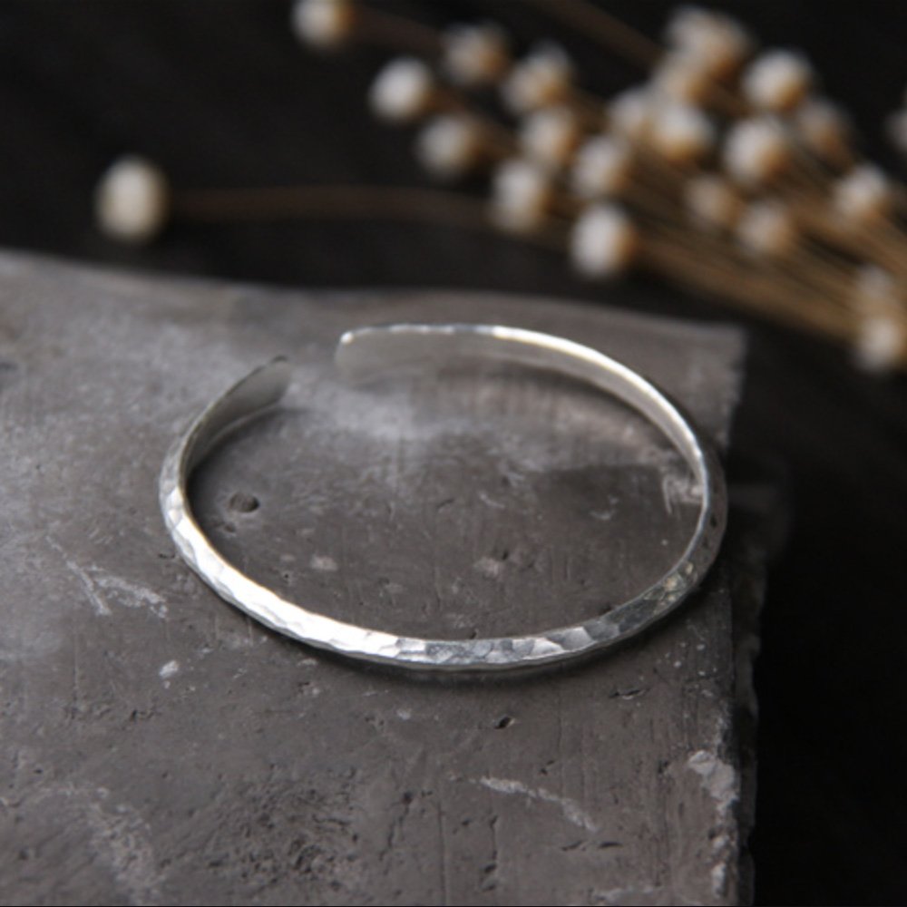 Sterling Silver Hammered Cuff Bracelet