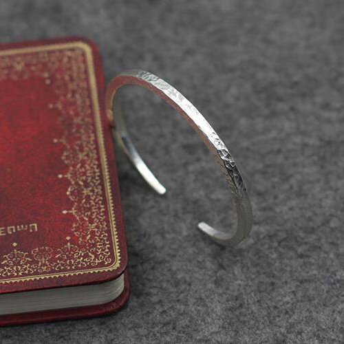 Sterling Silver Hammered Cuff Bracelet