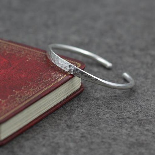 Sterling Silver Hammered Cuff Bracelet