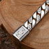 Men's Sterling Silver Ivy Pattern Curb Chain Bracelet
