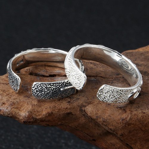 Sterling Silver Ivy Pattern Wrap Ring