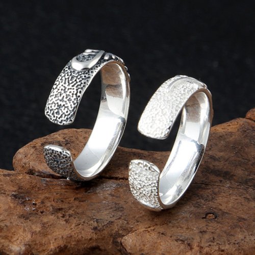 Sterling Silver Ivy Pattern Wrap Ring