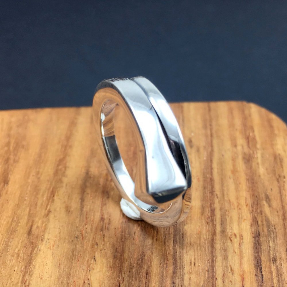 Sterling Silver Nail Pinky Ring