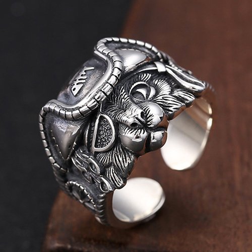 Sterling Silver Pirate Cat Ring