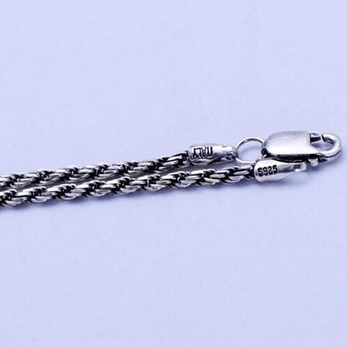 1.3 mm Sterling Silver Rope Chain 18"-30"