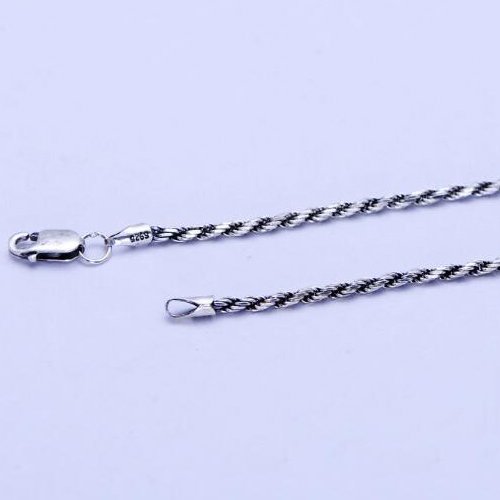 1.3 mm Sterling Silver Rope Chain 18"-30"